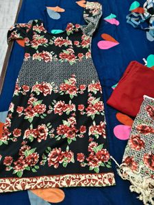 Warm Floral Kurta Set New And Unused