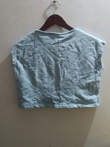 Zudio Sky Blue Crop Top
