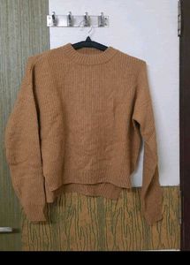 Cozy Brown Knit Sweater
