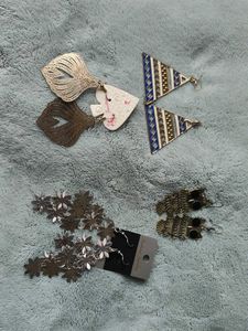 Set Of 4 Stunning Lightweight Hanging Earrings