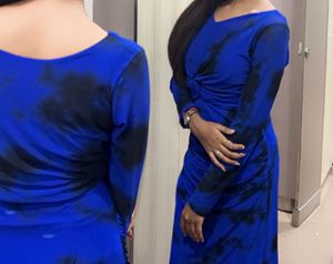 Blue &amp; Black Maxi Dress