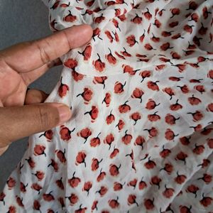 Rose Floral Printed Western Top