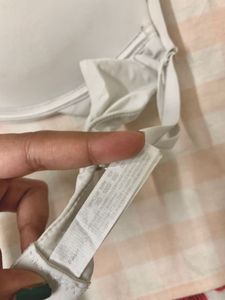 Elegant White Silver Bra