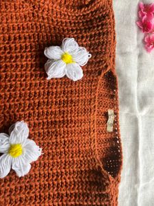 Floral Crochet Sweater