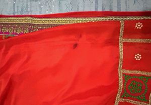 ‼️Last Call‼️Orange Silk Party Wear Saree