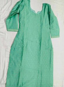 Women Green Festive Chanderi Silk Suit Set