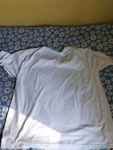 White Tee with Pink Graphic