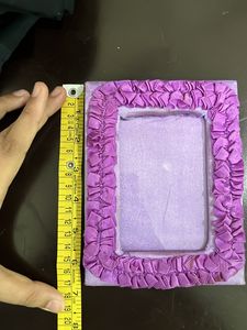 Cute Purple Photoframe With Frill Detail