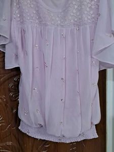 Lilac Embroidered Top🪻✨️