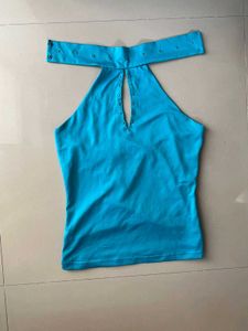 Blue Halter Top