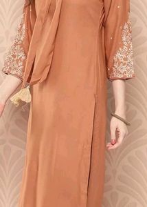 Elegant Brown Embroidered Kurta