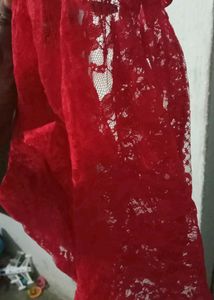Red Beautiful Frock With Hair Band