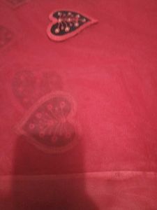 Red &amp; Black Embellished Fabric