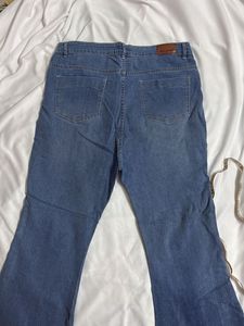 High Waisted Embellished Flare Jeans