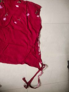 Box Shaped Unique Floral Wrap- Around Skirt