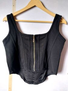 Black Corset Tank Top