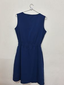 Elegant Blue Sleeveless Dress