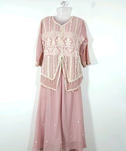 Elomelo Thread Embroidered Kurta Sets(Women&#39;s)