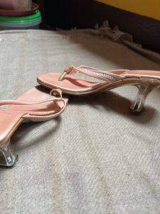 Pink Thong Heel Sandals