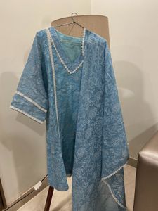 Lacknawi Kurta and Dupatta Set