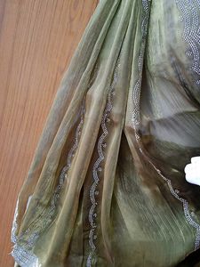 Elegant Olive Green Saree