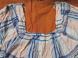 Peach Color Stylish Short Sleeve With Dori Top