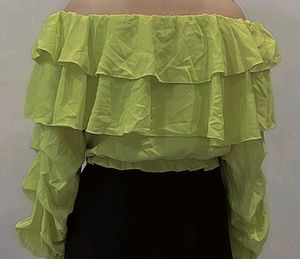 Crop Ruffle Top For Women // Trendy Style