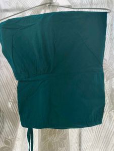 Peacock Green Anarkali Dress w Gold Metallic Yo