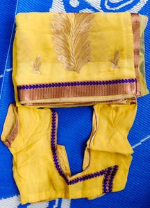 Elegant Yellow Saree with Embellishments