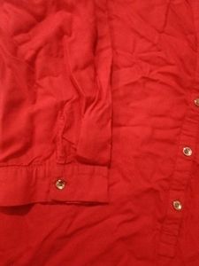 Red Button-Down Shirt