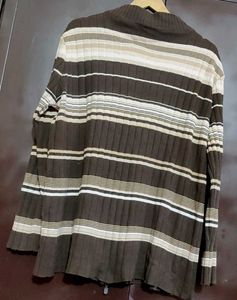 Cofee Brown🟤 Zipper Sweater For 44 Bust