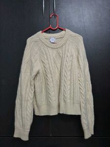 Cream Cable Knit Sweater
