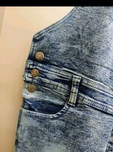 Denim jumpsuit for girls
