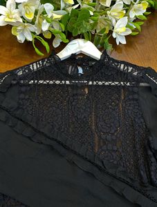 Elegant Black Lace Top