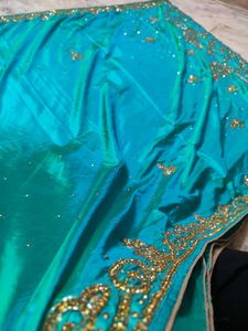 Sea Green Work Saree Very Beautiful Design 💎