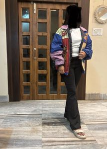 Cartoon Print Puffer Jacket