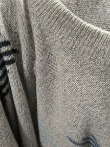 Stylish Vintage Patterned Knit Sweater