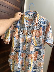 Print Over Size Shirt