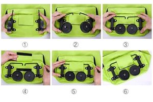 100% New No Damage Shopping Bag With Two  Wheel