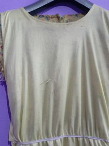 Stunning Yellow Kaftan Dress W Flower Print 4Girls