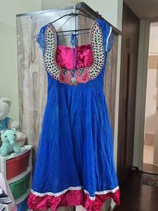 Elegant Blue & Pink Kurta Set