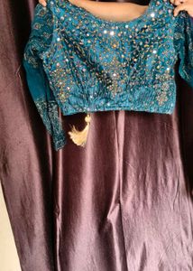 Fully work Blue lehgah choli without dupatta