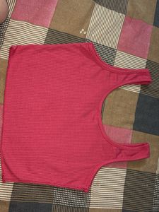 Pink Ribbed Tank Top