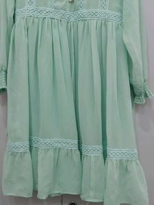 Mint Green Lace Detail Dress