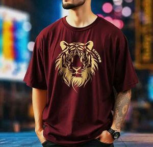 Burgundy Tiger Graphic Tee