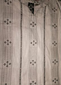 Women Khadi Cotton Kurti Pant Set