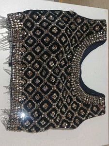 Embellished Black Crop Top