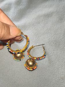 Medium Size Beads Jhumka