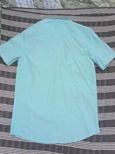 Cyan  Short Sleeve Button-Down