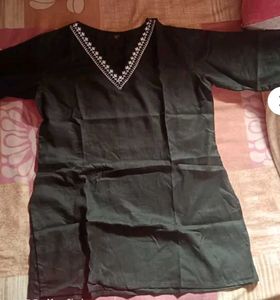 Elegant Black Short Kurti